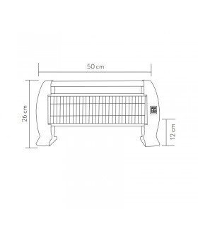 Estufa peana de Cuarzo IGNEO Max.1200W 3 Tubos Blanco