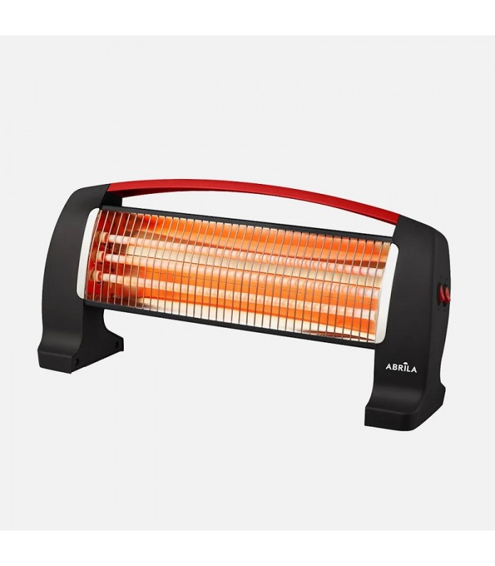 Estufa peana de Cuarzo EDIPO Max.1200W 3 Tubos Negro/Rojo