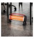 Estufa peana de Cuarzo EDIPO Max.1200W 3 Tubos Negro/Rojo