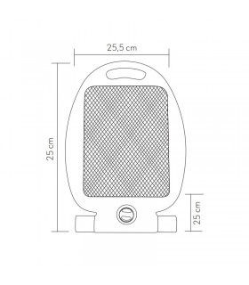 Estufa de Cuarzo de pie IGNEO PA Max. 800W 2 Tubos Blanco