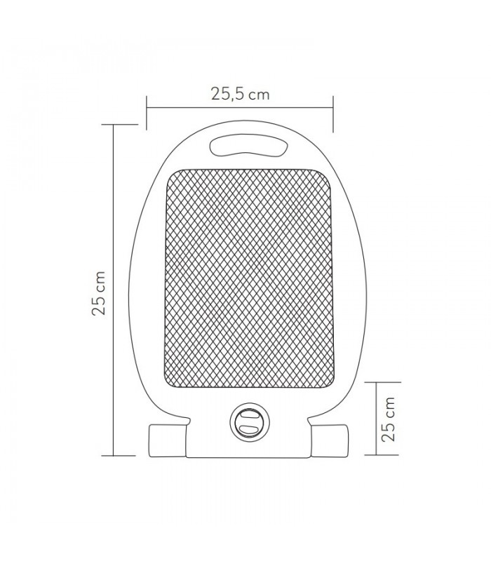 Estufa de Cuarzo de pie IGNEO PA Max. 800W 2 Tubos Blanco