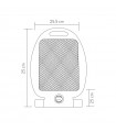 Estufa de Cuarzo de pie IGNEO PA Max. 800W 2 Tubos Blanco