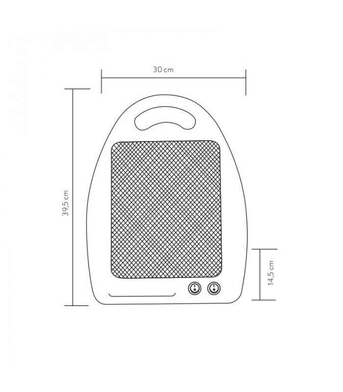 Estufa de Cuarzo de Pie IGNEO OV Max. 800W 2 Tubos Blanco