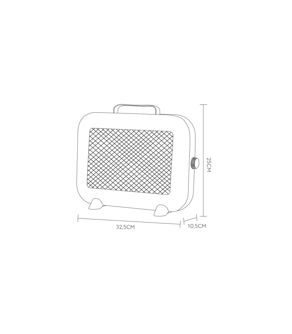 Estufa de Cuarzo ZORITA Max. 800W 2 Tubos Blanco