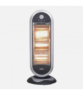 Estufa de pie Giratoria CANDENTE Max. 1200W 3 Tubos Negro/Plata