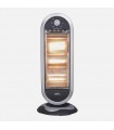 Estufa de pie Giratoria CANDENTE Max. 1200W 3 Tubos Negro/Plata