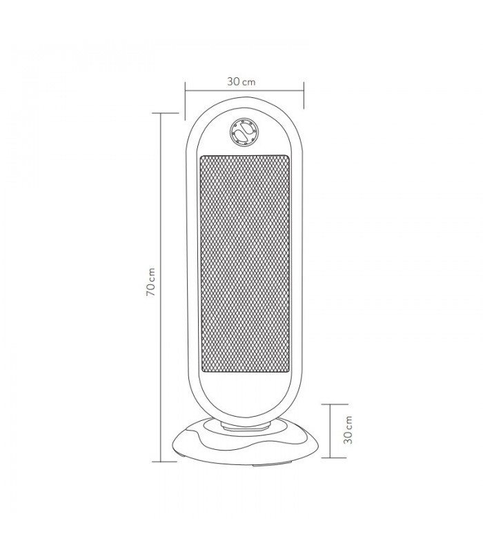 Estufa de pie Giratoria CANDENTE Max. 1200W 3 Tubos Negro/Plata