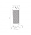 Estufa de pie Giratoria CANDENTE Max. 1200W 3 Tubos Negro/Plata