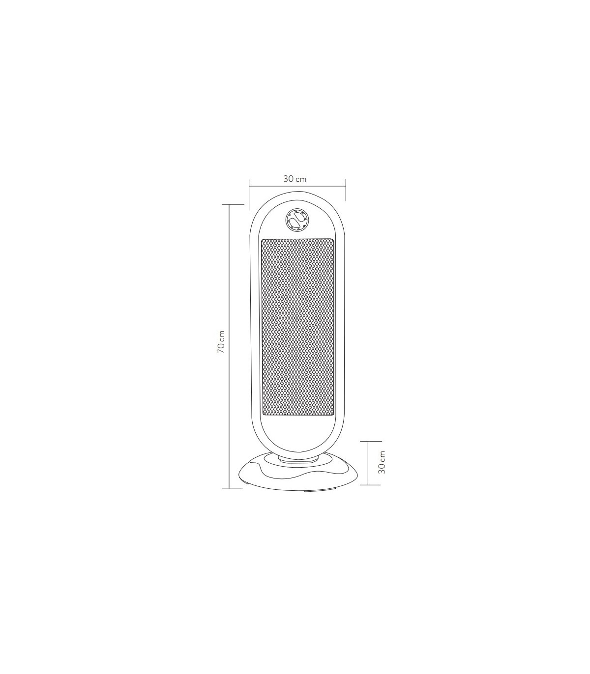Estufa de pie Giratoria CANDENTE Max. 1200W 3 Tubos Negro/Plata