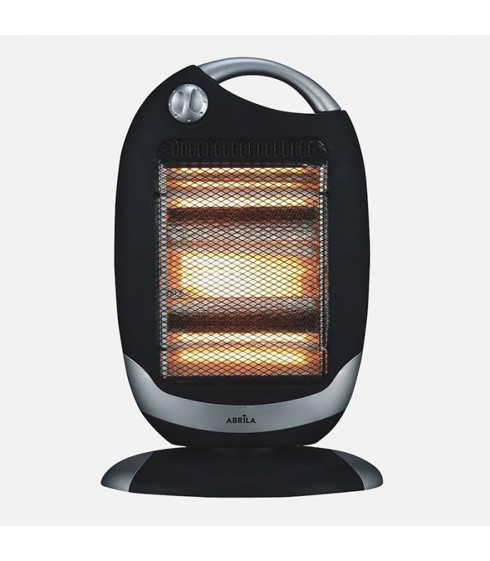 Estufa de pie Halógena Giratoria CANDENTE Max. 1200W 3 Tubos Negro/Plata
