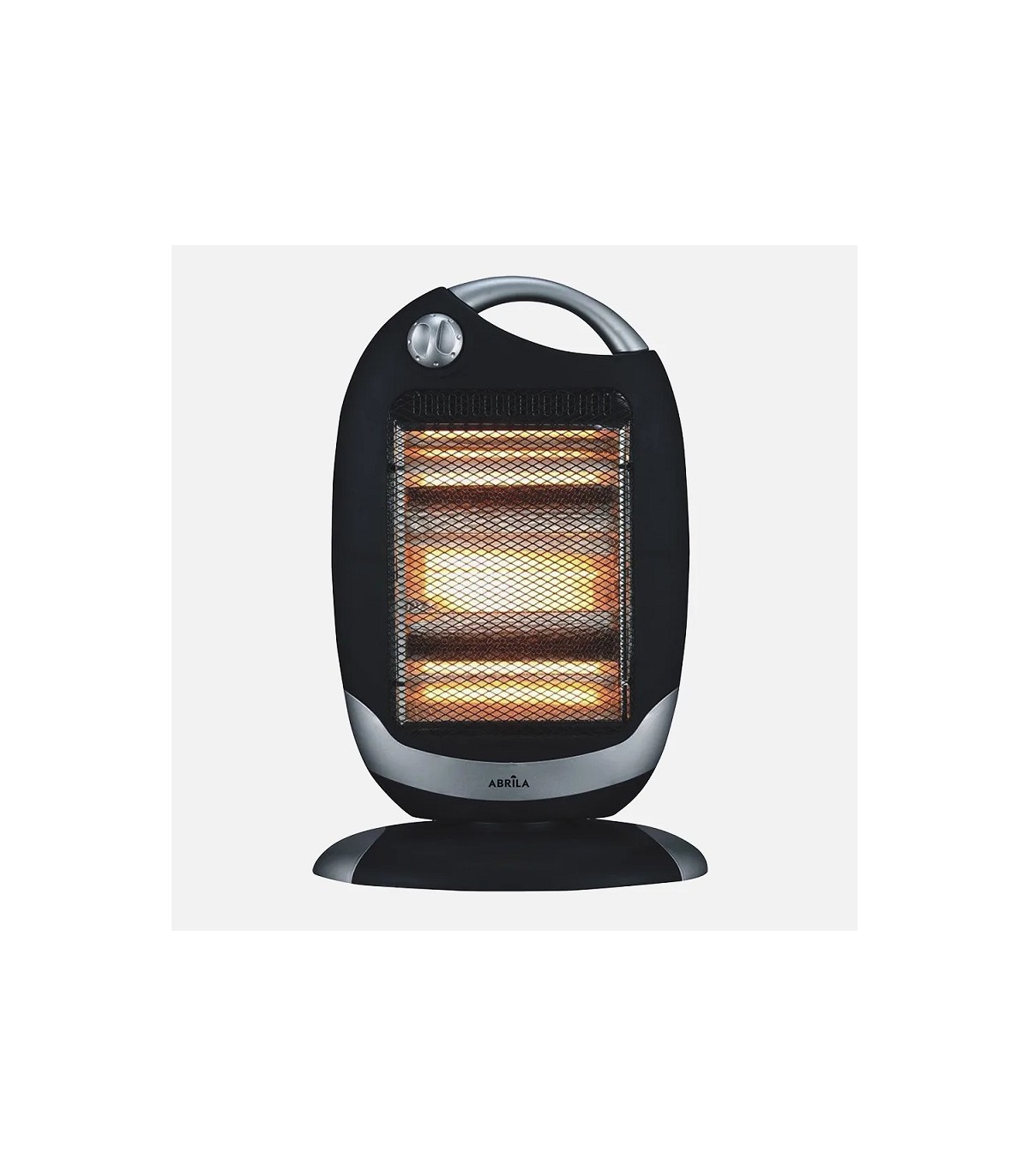 Estufa de pie Halógena Giratoria CANDENTE Max. 1200W 3 Tubos Negro/Plata