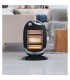 Estufa de pie Halógena Giratoria CANDENTE Max. 1200W 3 Tubos Negro/Plata