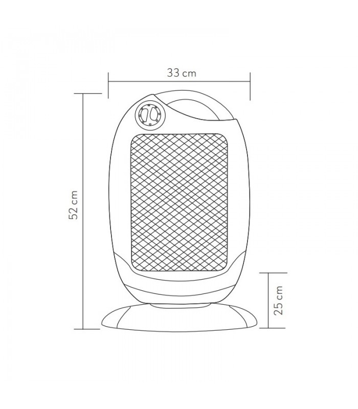 Estufa de pie Halógena Giratoria CANDENTE Max. 1200W 3 Tubos Negro/Plata