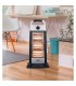 Estufa de pie Giratoria CANDENTE TRIANG Max. 1200W 3 Tubos Negro/Plata
