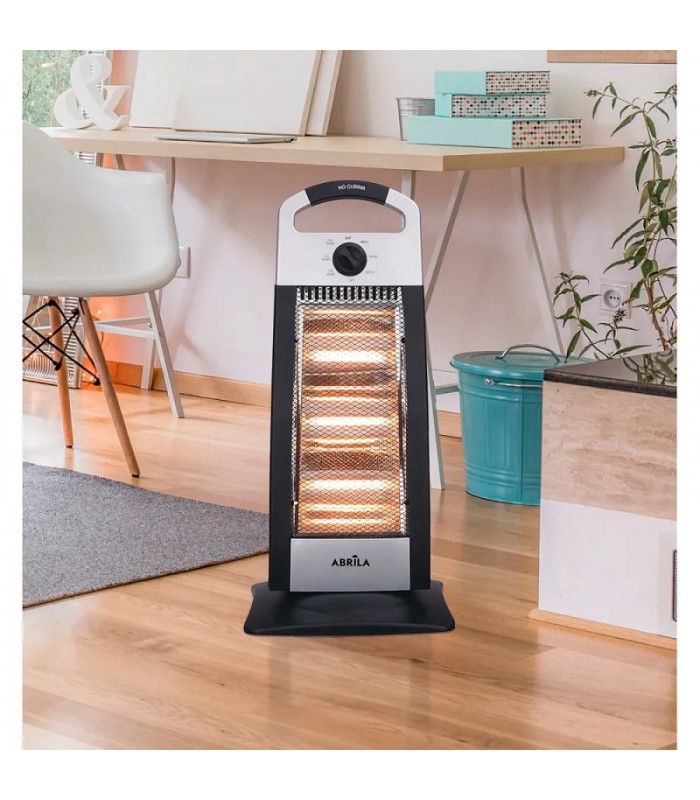 Estufa de pie Giratoria CANDENTE TRIANG Max. 1200W 3 Tubos Negro/Plata