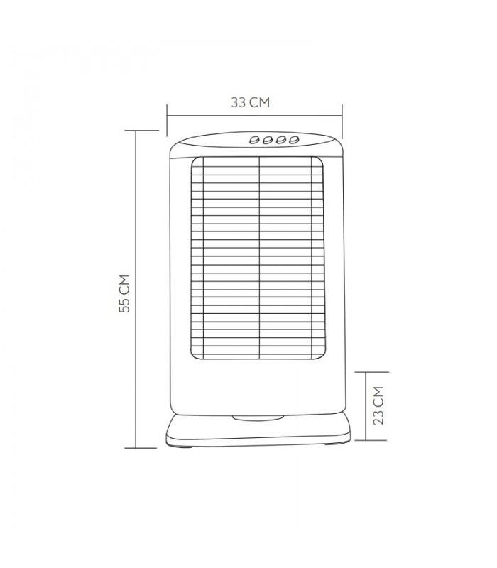 Estufa de pie Giratoria CANDENTE PLUS Max. 1200W 3 Tubos Blanco