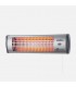 Estufa de Cuarzo de pared TIOMAN Max. 1200W 2 Tubos Negro/Plata