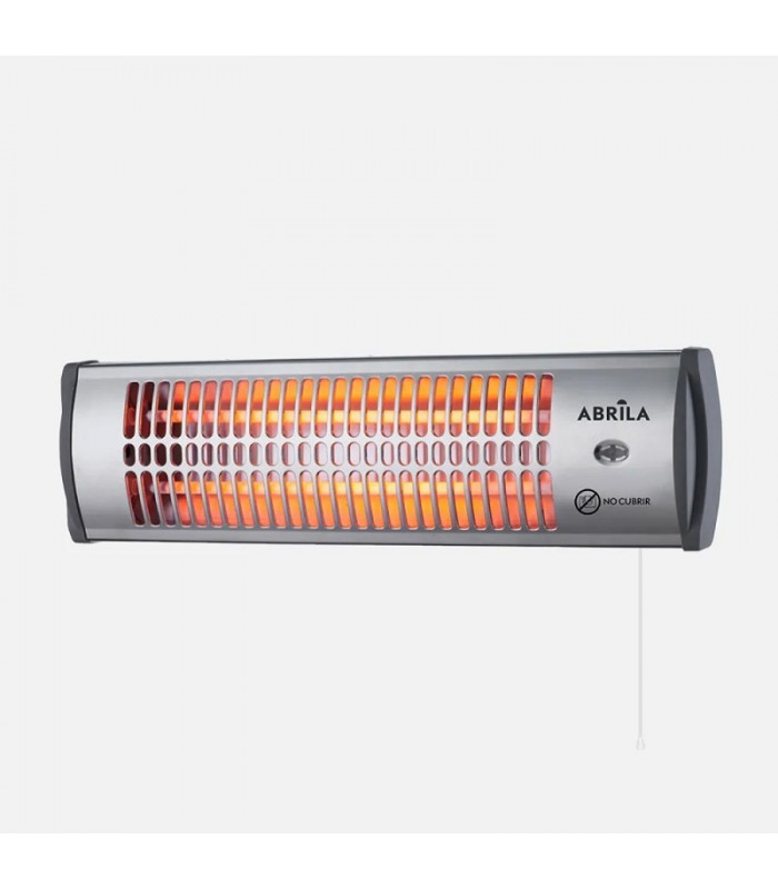 Estufa de Cuarzo de pared TIOMAN Max. 1200W 2 Tubos Negro/Plata