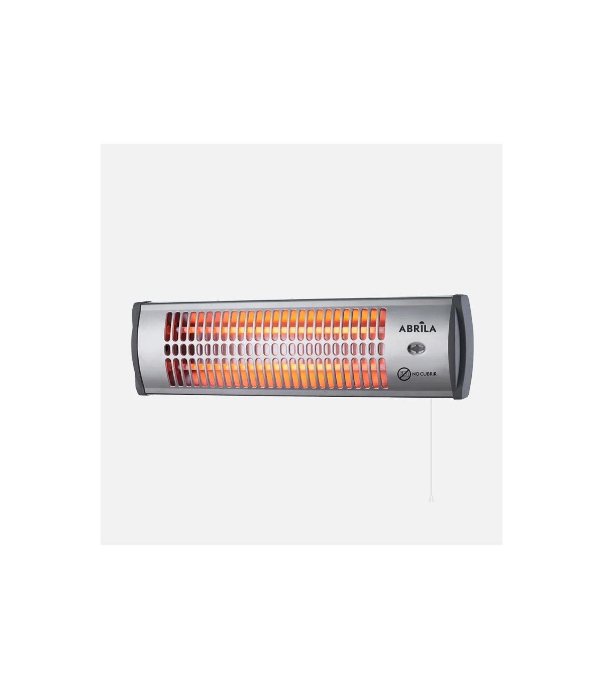 Estufa de Cuarzo de pared TIOMAN Max. 1200W 2 Tubos Negro/Plata