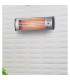 Estufa de Cuarzo de pared TIOMAN Max. 1200W 2 Tubos Negro/Plata