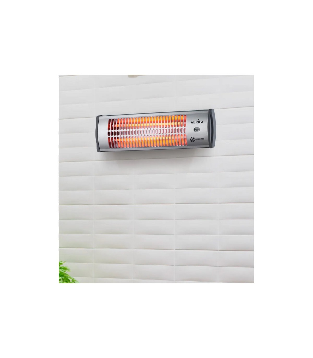 Estufa de Cuarzo de pared TIOMAN Max. 1200W 2 Tubos Negro/Plata
