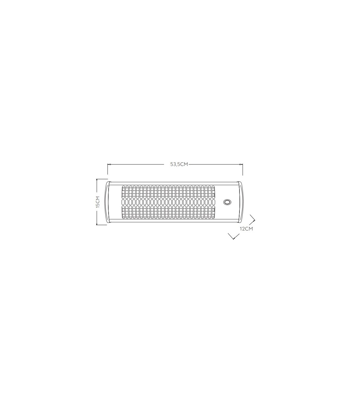Estufa de Cuarzo de pared TIOMAN Max. 1200W 2 Tubos Negro/Plata