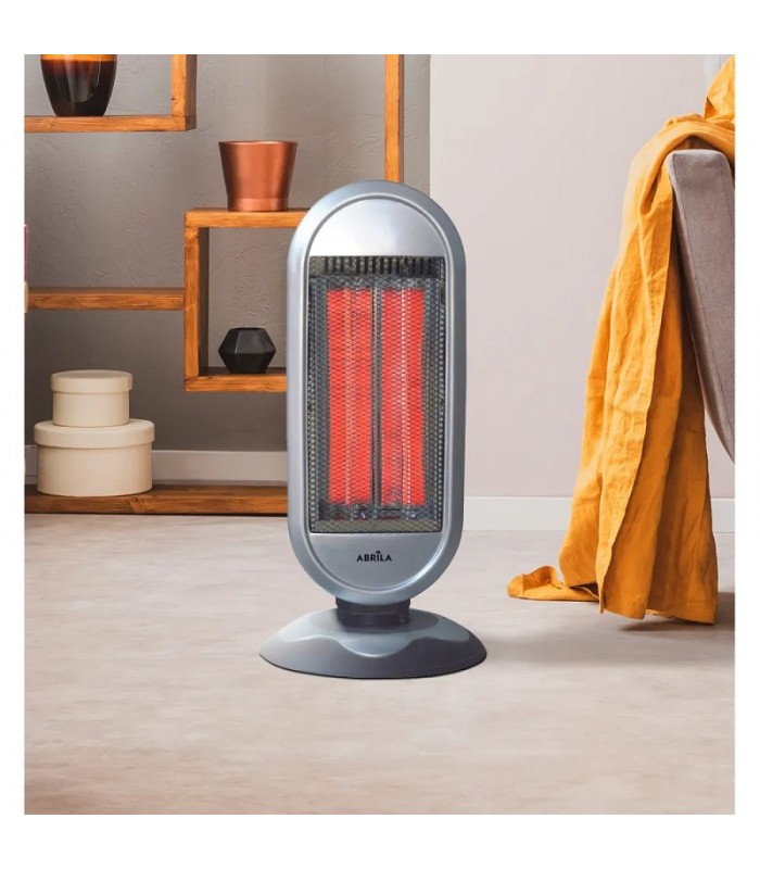 Estufa de pie Giratoria FULGOR Max. 900W 2 Tubos de Carbono Negro/Plata