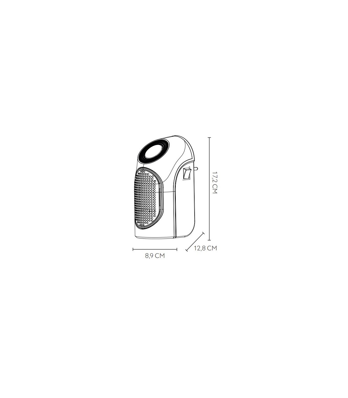 MiniCalefactor de Enchufe GOLFO 500W Verde/Negro