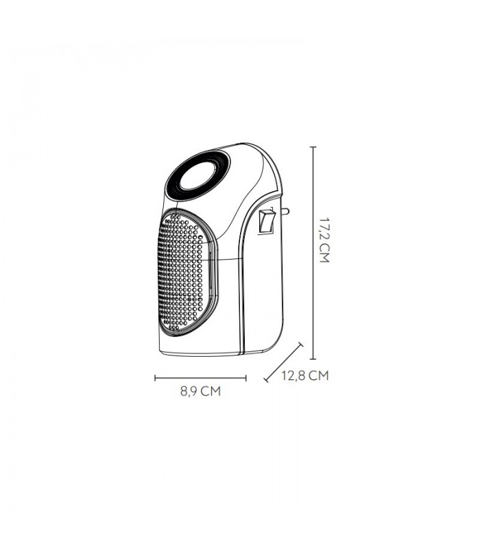 MiniCalefactor de Enchufe GOLFO 500W Amarillo/Negro