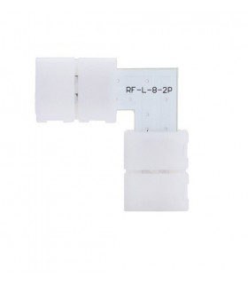 Ficha en forma de L para unir tiras de LED 8mm