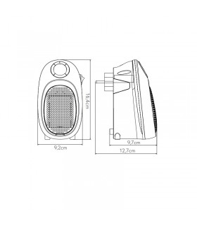 MiniCalefactor de Enchufe MALASIA 500W Negro