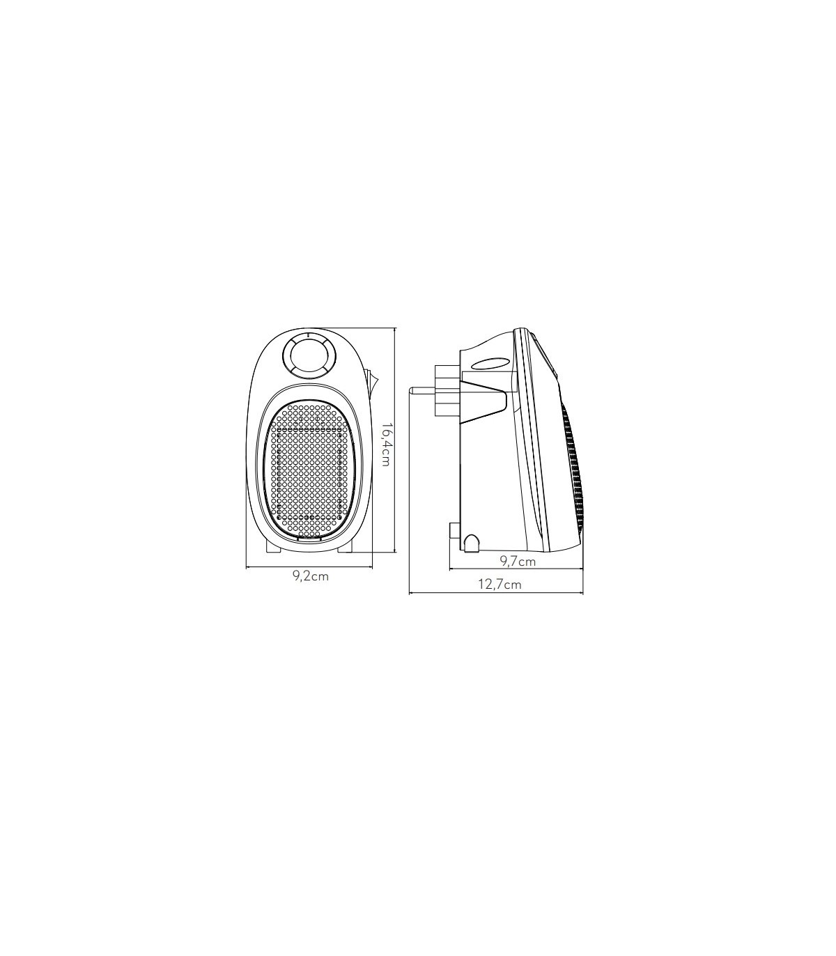 MiniCalefactor de Enchufe MALASIA 500W Negro