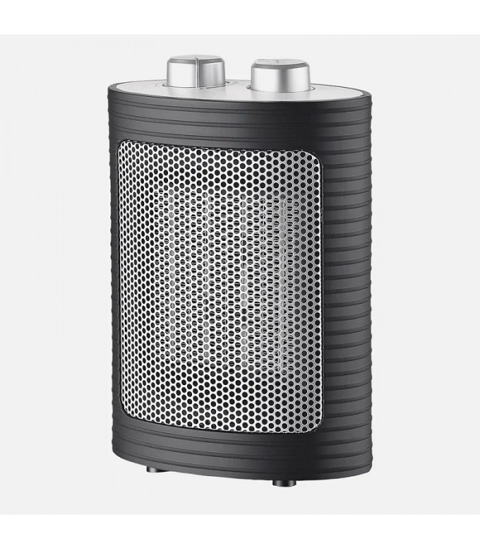 Calefactor de Suelo Vertical CERAMICO TOR 1500W Negro/Plata
