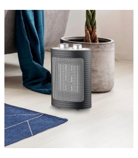 Calefactor de Suelo Vertical CERAMICO TOR 1500W Negro/Plata