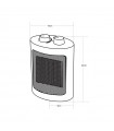 Calefactor de Suelo Vertical CERAMICO TOR 1500W Negro/Plata