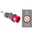 Clavija Aérea Cetac 3P+T 16A 400V 6H IP44