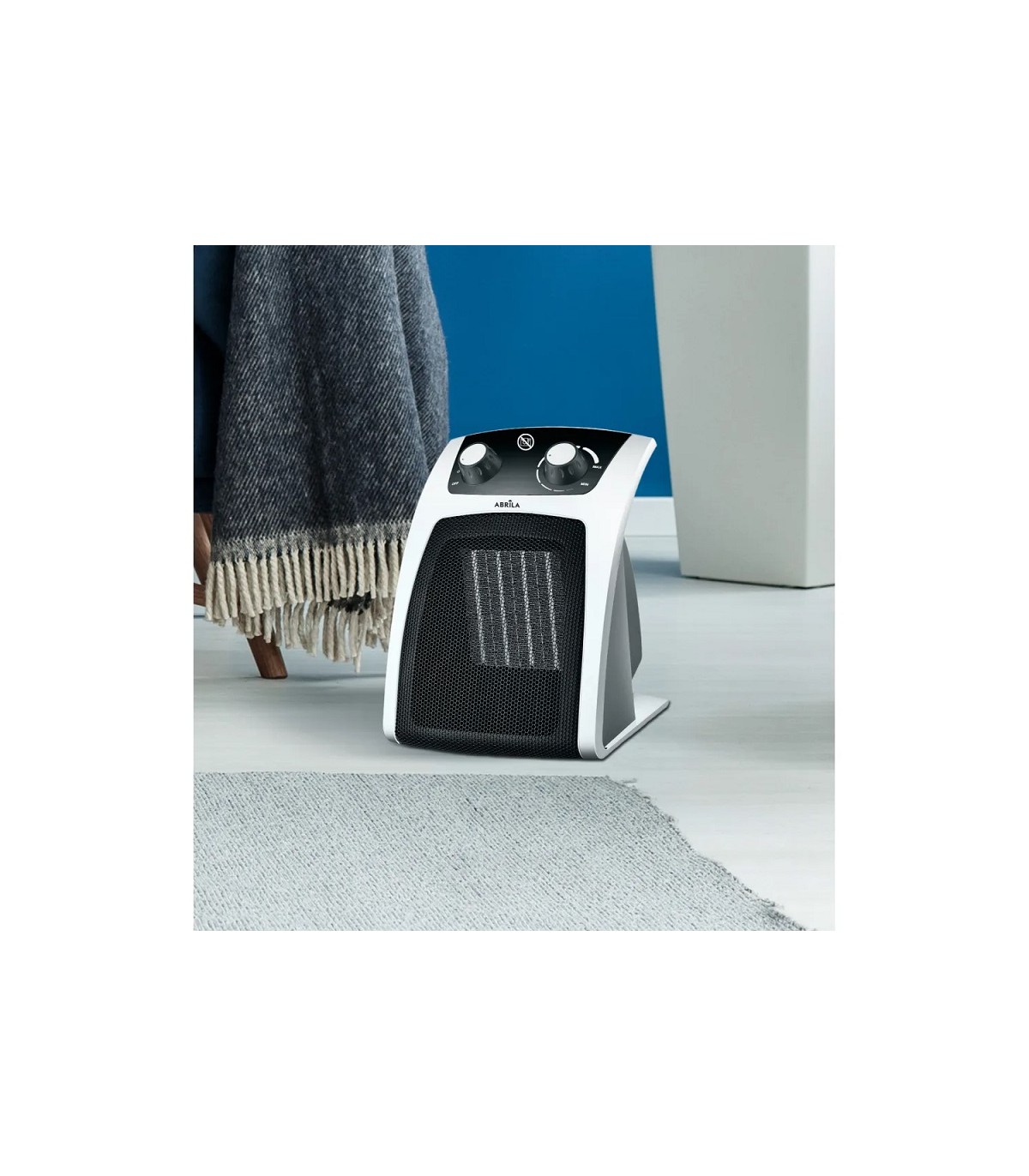 Calefactor de Suelo Vertical CERAMICO TUC 2000W Blanco/Negro