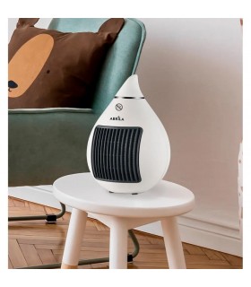 Calefactor de Suelo Vertical CERAMICO GOTA 1500W Blanco/Cromo