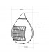 Calefactor de Suelo Vertical CERAMICO GOTA 1500W Blanco/Cromo