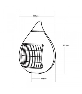 Calefactor de Suelo Vertical CERAMICO GOTA 1500W Blanco/Cromo