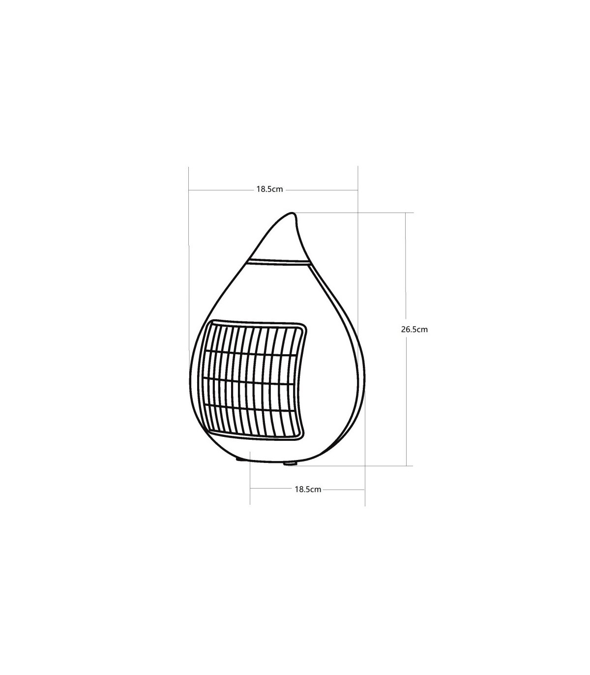 Calefactor de Suelo Vertical CERAMICO GOTA 1500W Blanco/Cromo