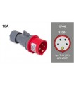 Clavija Aérea Cetac 3P+N+T 16A 400V 6H IP44