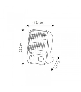Calefactor de Suelo Vertical CERAMICO JUNCO 1500W Gris/Blanco