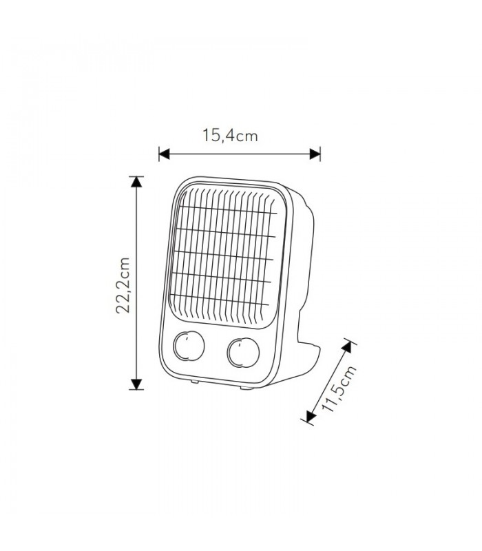 Calefactor de Suelo Vertical CERAMICO JUNCO 1500W Gris/Blanco