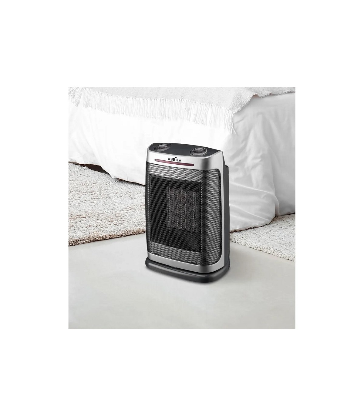 Calefactor de Suelo Vertical Oscilante FOGON 1500W Plata