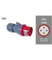 Clavija Aérea Cetac 3P+T 32A 400V 6H IP44