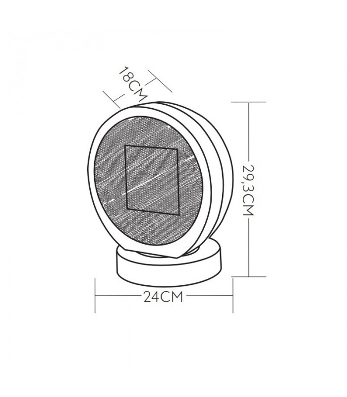 Calefactor de Suelo Vertical Oscilante POMELO 2000W Negro/Plata