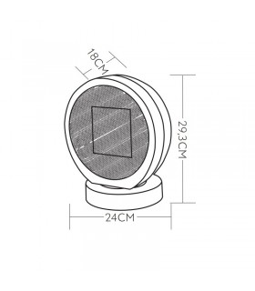 Calefactor de Suelo Vertical Oscilante POMELO 2000W Negro/Oro