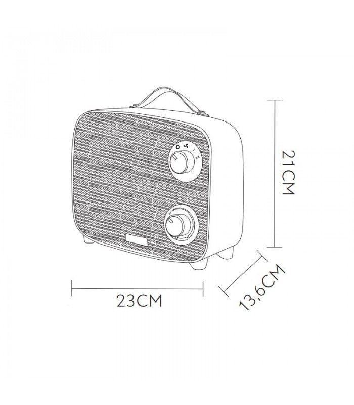 Calefactor de Suelo Vertical CORCEGA 1500W Negro/Cromo