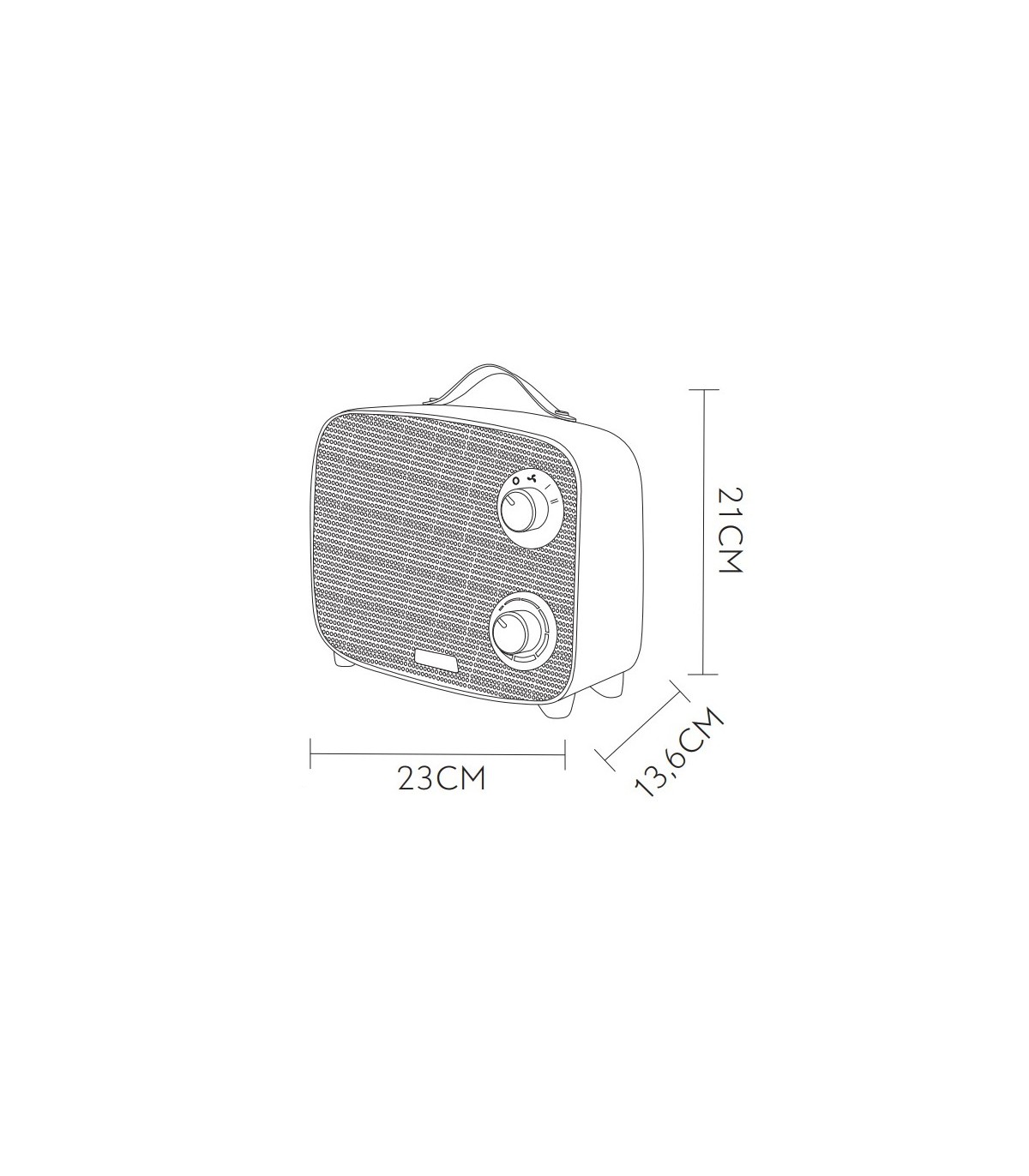 Calefactor de Suelo Vertical CORCEGA 1500W Negro/Cromo